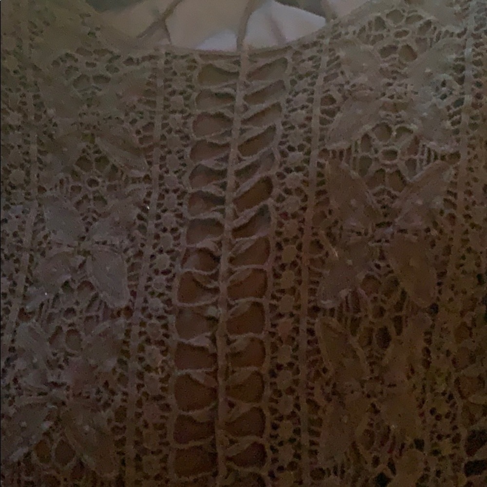 A lace black crop top